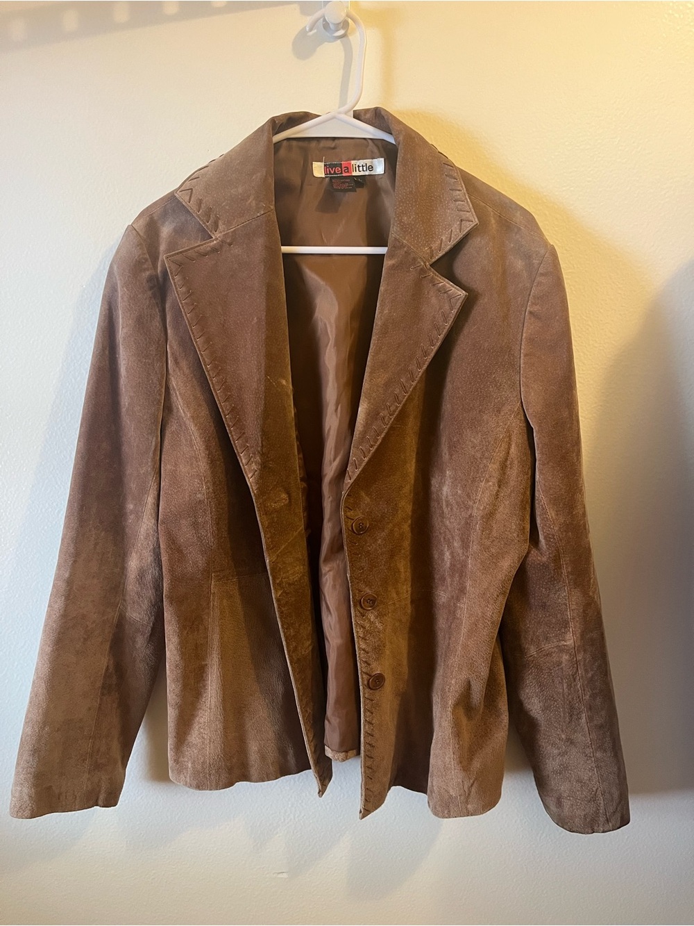 Live a Little Brown Suede Blazer Jacket